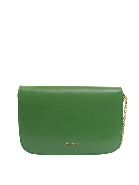 BEAT ROCK Bolso con solapa en piel agrietada menta - Bolsos Mujer