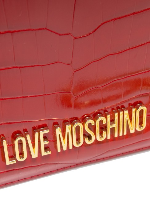 SHINY CROCO Bolso de mano con bandolera met&aacute;lica ROJO - Bolsos Mujer