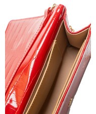 LOVE MOSCHINO SHINY CROCO Bolso de mano con bandolera met&aacute;lica ROJO - Bolsos Mujer - 4