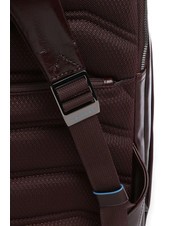 PIQUADRO BLUE SQUARE Mochila de piel, soporte para portátil de 14" CAOBA - Mochilas para portátil - 3