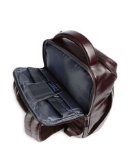 PIQUADRO BLUE SQUARE Mochila de piel, soporte para portátil de 14" CAOBA - Mochilas para portátil - 5