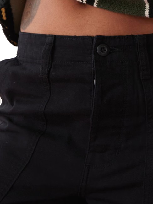 ARROYO WIDE LEG Pantalones cargo anchos negro - Pantalones de mujer