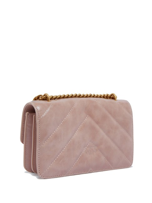 LOVE ONE MINI Bolso mini piel serraje oro antiguo en polvo - Bolsos Mujer