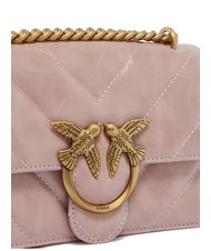 PINKO LOVE ONE MINI Bolso mini piel serraje oro antiguo en polvo - Bolsos Mujer - 3