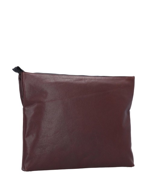 CAMPIONARIO - HARPER Bolso de mano plano de piel MORO - Fundas para tablet & Organizer