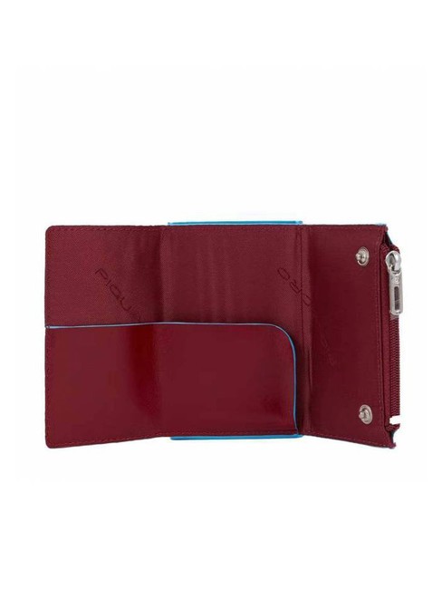 BLUE SQUARE Cartera de piel con sistema corredero ROJO - Carteras Hombre