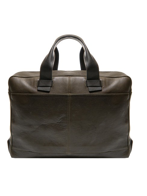 CAMPIONARIO - PYRAMID Malet&iacute;n de piel, porta pc de 15" VERDE - Maletines de Trabajo