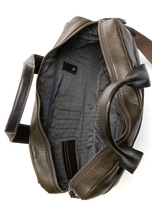 CAMPIONARIO - PYRAMID Malet&iacute;n de piel, porta pc de 15" VERDE - Maletines de Trabajo