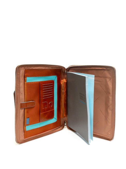 CAMPIONARIO - BLUE SQUARE Portapapeles A4 de piel con asas NARANJA - Fundas para tablet & Organizer
