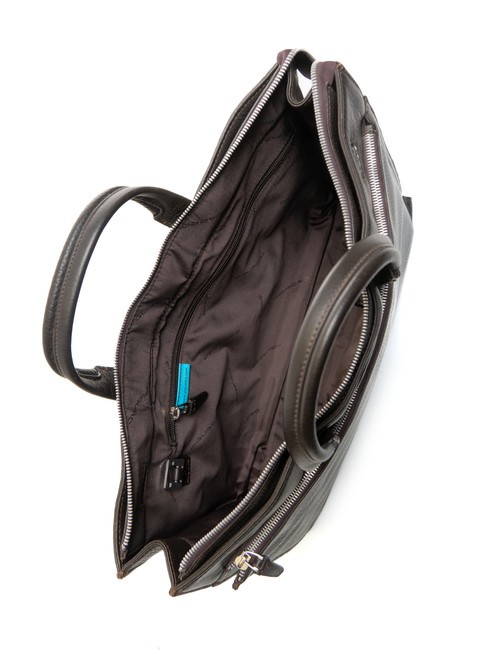 CAMPIONARIO - MODUS Malet&iacute;n de piel, soporte para port&aacute;til de 15,6" pelo oscuro - Maletines de Trabajo