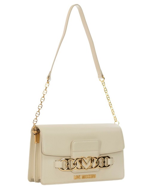 HEART CHAIN Bolso de hombro Marfil - Bolsos Mujer