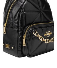 LOVE MOSCHINO GOLD CHAIN Mochila negro - Bolsos Mujer - 3