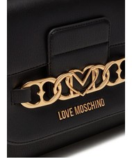 LOVE MOSCHINO HEART CHAIN Bolso shopper de hombro negro - Bolsos Mujer - 3
