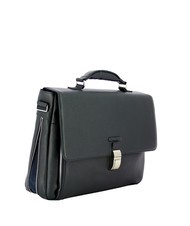 PIQUADRO MODUS Maletín de piel para pc 15 " azul - Maletines de Trabajo - 3