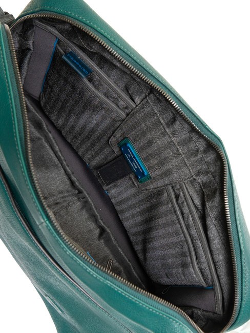 CAMPIONARIO -  TALLIN Malet&iacute;n messenger de piel para pc 14" VERDE - Maletines de Trabajo