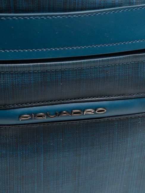 CAMPIONARIO - SIGNO Bolso de lona en tejido flameado y piel aviaci&oacute;n - Bolsas de viaje