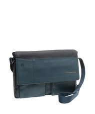 PIQUADRO CAMPIONARIO - CARY Bandolera de piel, soporte para port&aacute;til de 13" azul - Maletines de Trabajo - 2