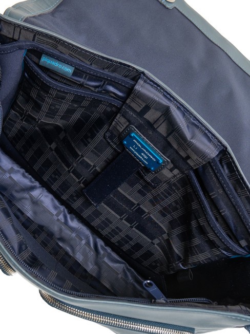 CAMPIONARIO - CARY Bandolera de piel, soporte para port&aacute;til de 13" azul - Maletines de Trabajo