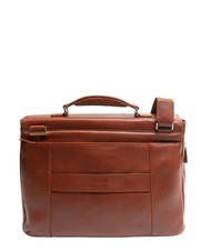 PIQUADRO CAMPIONARIO - BLUE SQUARE OUT Malet&iacute;n de piel para port&aacute;til de 15" BROWN - Maletines de Trabajo - 4