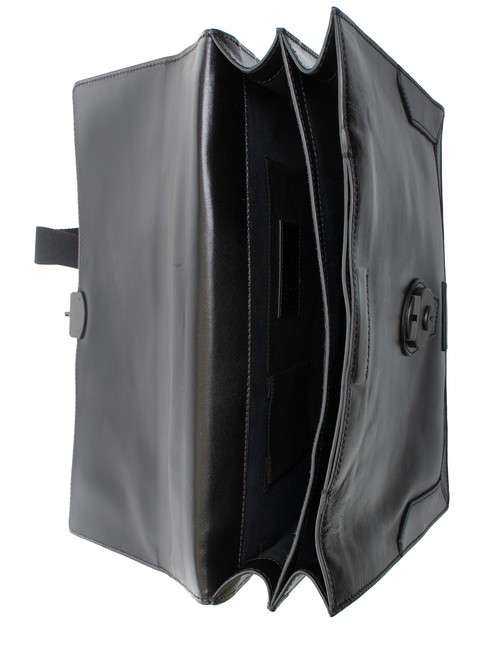 NERI  Maletín de cuero rutenio mate negro / oscuro - Maletines de Trabajo