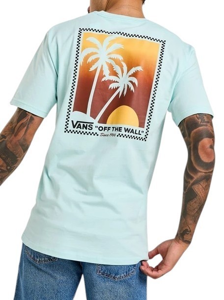 ISLAND BOX Camiseta de algodón con estampado resplandor azul - camiseta