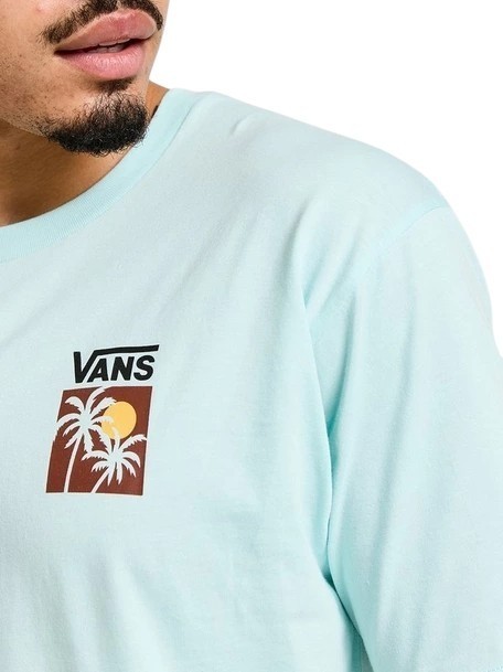 ISLAND BOX Camiseta de algodón con estampado resplandor azul - camiseta