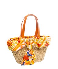 YNOT JAVA Bolso de playa mediano de paja naranja - Bolsos Mujer - 2