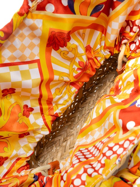 JAVA Bolso de playa mediano de paja naranja - Bolsos Mujer