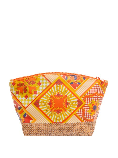 SICILY Neceser con estampado integral naranja - Neceser