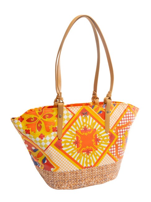 SICILY Bolso shopping de playa mediano naranja - Bolsos Mujer