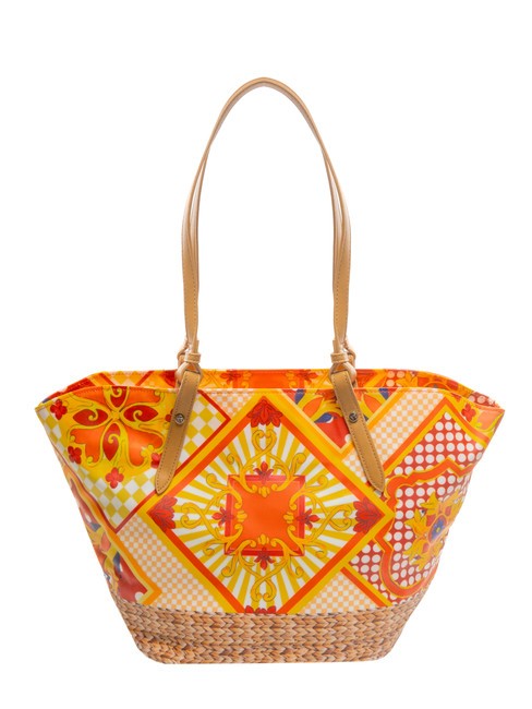 SICILY Bolso shopping de playa mediano naranja - Bolsos Mujer