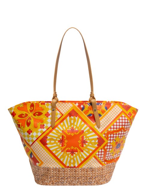 SICILY Bolsa de compras de playa grande naranja - Bolsos Mujer