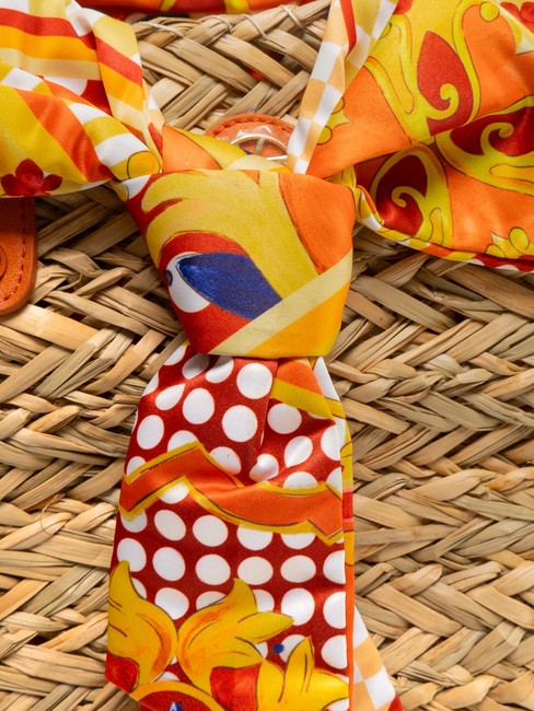 JAVA Bolso de playa grande de paja naranja - Bolsos Mujer