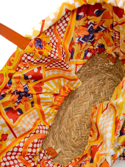 JAVA Bolso de playa grande de paja naranja - Bolsos Mujer