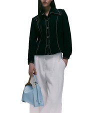 GIANNI CHIARINI PENELOPE Bolso bandolera de piel con bandolera caramelo-cielo - Bolsos Mujer - 7