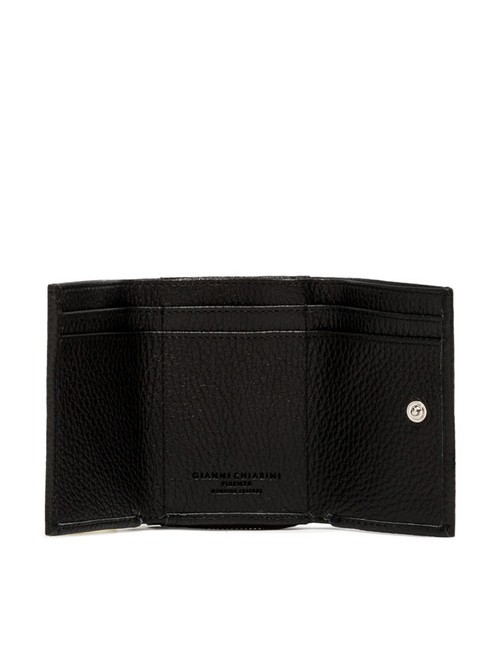 WALLETS GRAIN Cartera peque&ntilde;a de piel granulada negro - Carteras Mujer