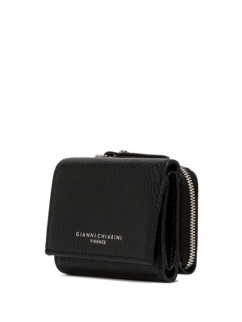 WALLETS GRAIN Cartera peque&ntilde;a de piel granulada negro - Carteras Mujer