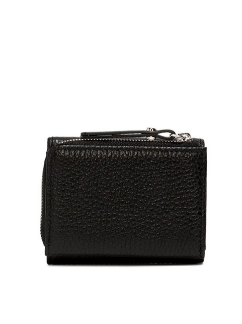 WALLETS GRAIN Cartera peque&ntilde;a de piel granulada negro - Carteras Mujer