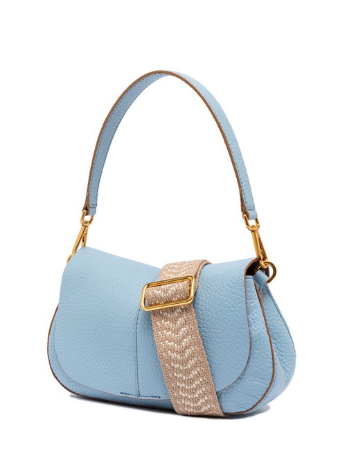 HELENA ROUND Bolso de piel con doble bandolera. cielo - Bolsos Mujer