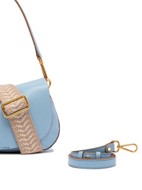 HELENA ROUND Bolso de piel con doble bandolera. cielo - Bolsos Mujer