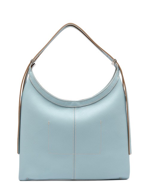 NORMA Bolso hobo de piel al hombro cielo - Bolsos Mujer