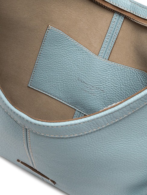 NORMA Bolso hobo de piel al hombro cielo - Bolsos Mujer