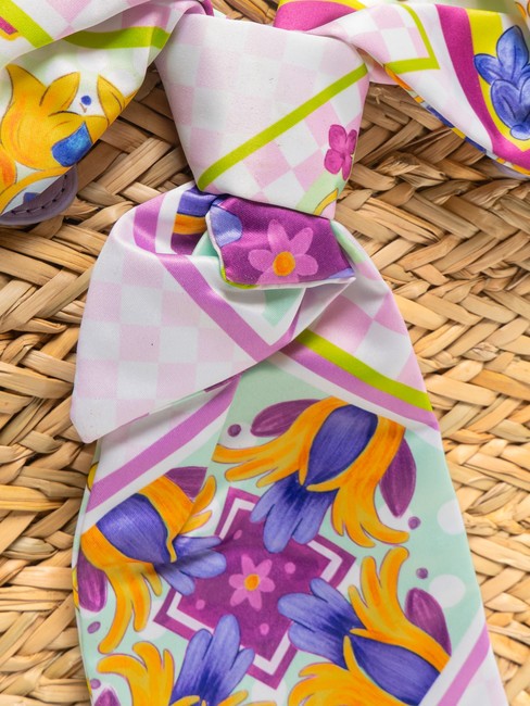 JAVA Bolso de playa mediano de paja púrpura - Bolsos Mujer