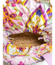 YNOT JAVA Bolso de playa mediano de paja púrpura - Bolsos Mujer - 5