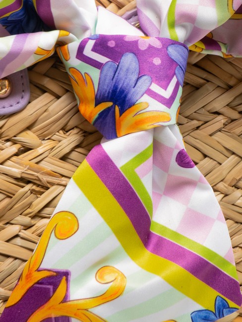 JAVA Bolso de playa grande de paja púrpura - Bolsos Mujer