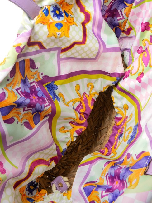 JAVA Bolso de playa grande de paja púrpura - Bolsos Mujer