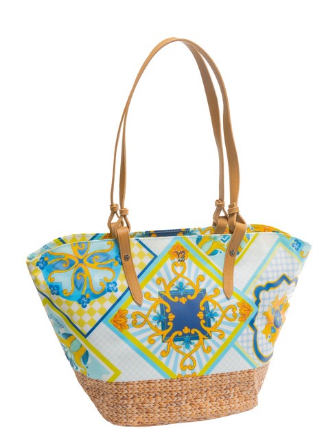 SICILY Bolso shopping de playa mediano azul - Bolsos Mujer