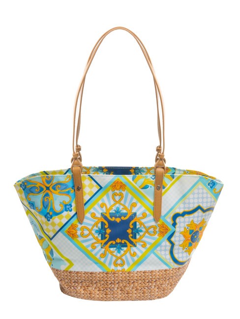 SICILY Bolso shopping de playa mediano azul - Bolsos Mujer