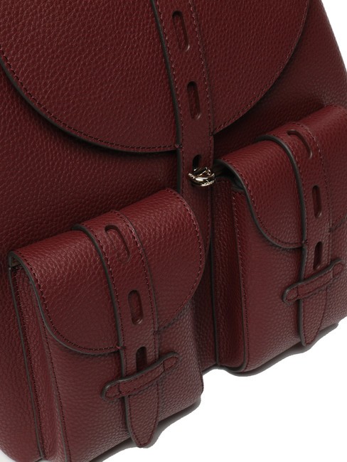 GARDENIA Mochila de piel con estampado Keria Ribes / rojo - Bolsos Mujer