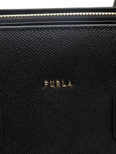 GARDENIA Bolso de mano de piel con estampado Andrómeda negro - Bolsos Mujer